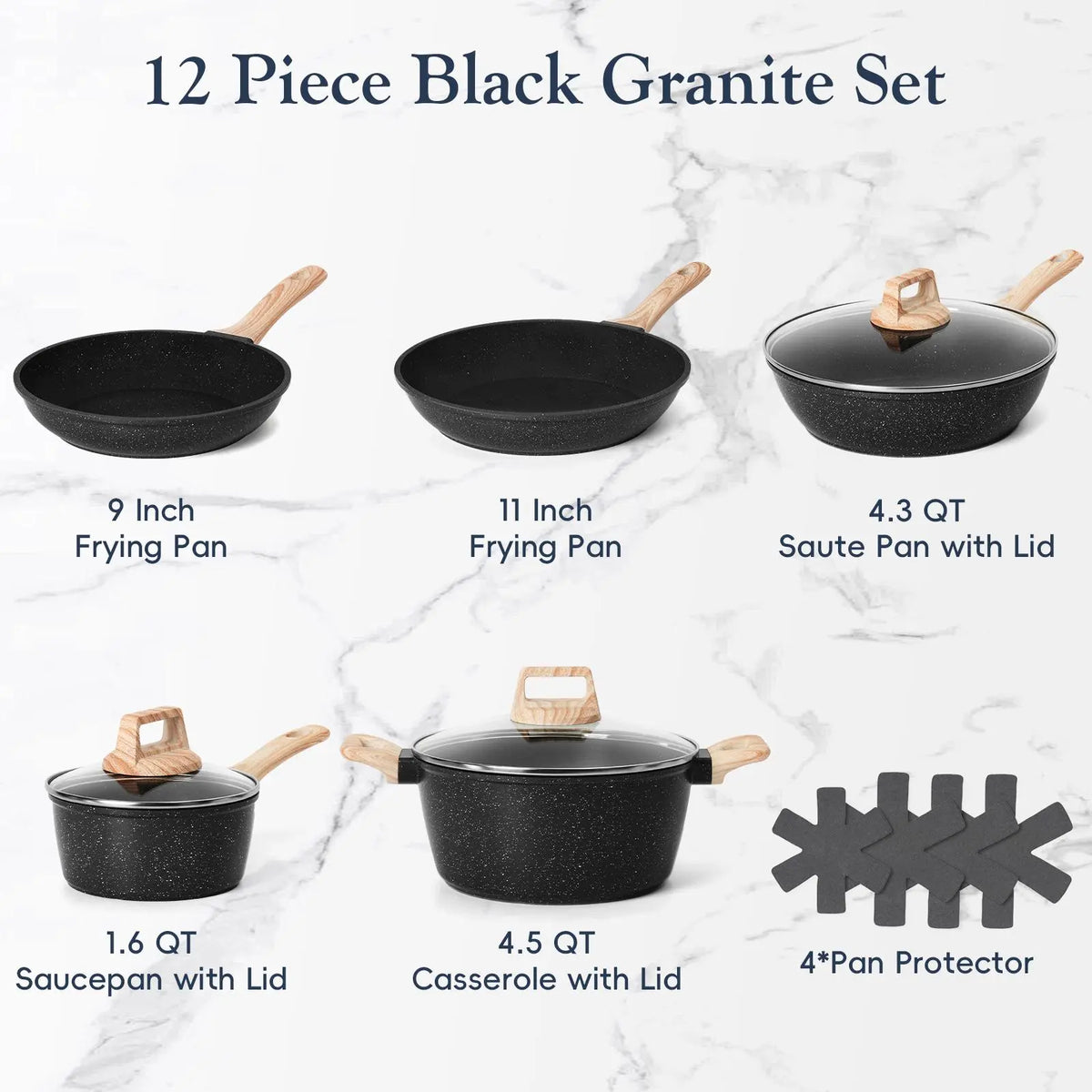 Granite Induction Cookware Set